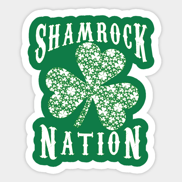 Shamrock Nation St Patricks Day Sticker by Scarebaby